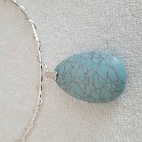 New Robert Lee Morris Soho Stone Wire Wrapped Necklace - Picture 5 of 11